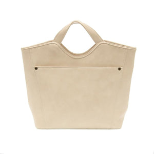 Vegan Leather Top Handle Liz Crossbody Bag - Cotton