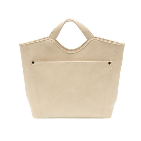 Vegan Leather Top Handle Liz Crossbody Bag - Cotton