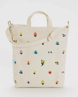 Zip Duck Bag - Embroidered Ditsy Floral