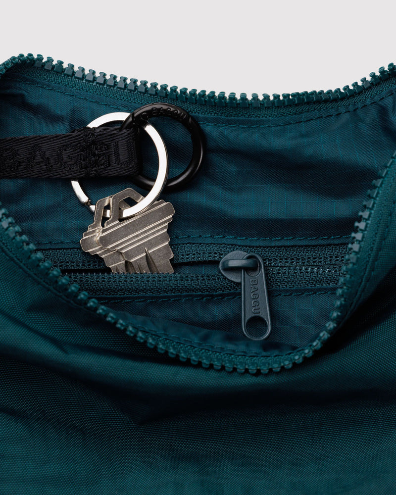 Small Nylon Crescent Bag - Deep Sea
