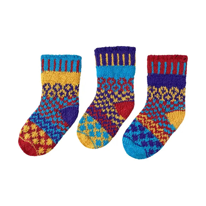 Colorful Mismatched Cotton Crochet Baby Socks