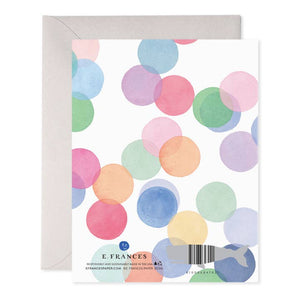 Falling Confetti Watercolor Birthday Card