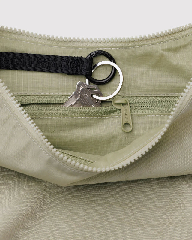 Medium Nylon Crescent Bag - Celadon - Hello World Modern Mercantile