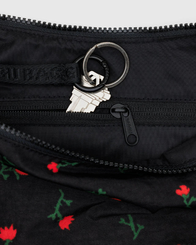 Medium Nylon Crescent Bag - Painted Wildflower - Hello World Modern Mercantile