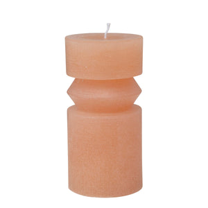 Unscented Totem Pillar Candle 6"H in Grapefruit Pink