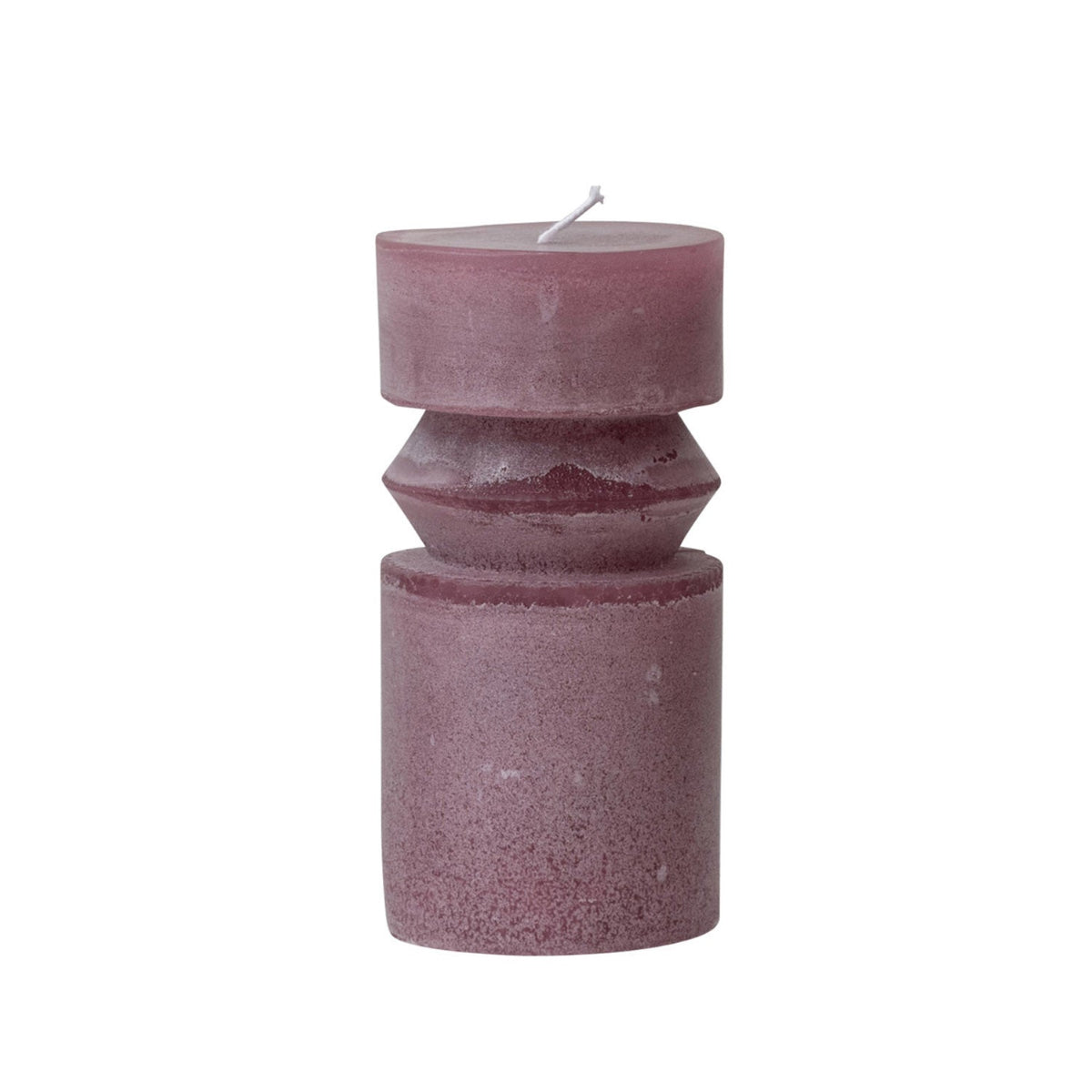 Unscented Totem Pillar Candle 6" H in Purple Mauve