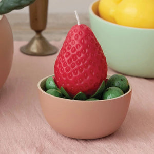 Unscented Strawberry Candle - Hello World Modern Mercantile