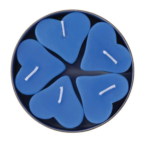 Unscented Heart Shaped Votive Candles Set of 5 - Hello World Modern Mercantile