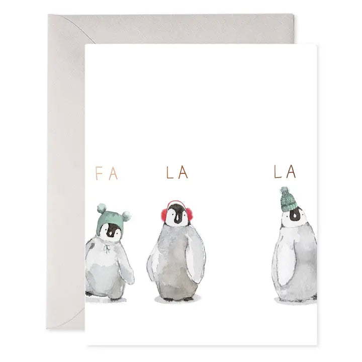 Fa La La Penguins Christmas Card