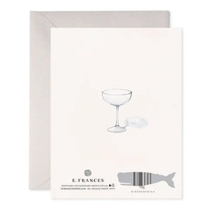 Champagne Tower Watercolor Wedding Card