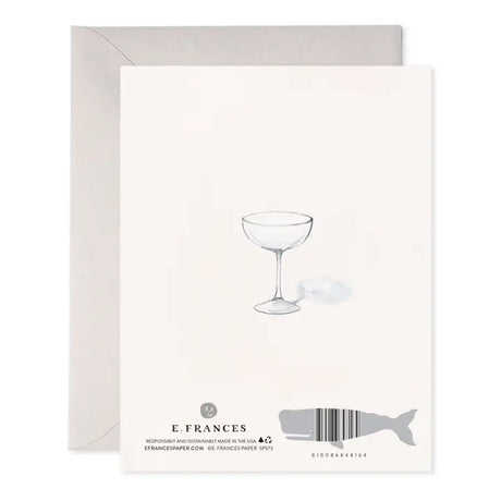 Champagne Tower Watercolor Wedding Card