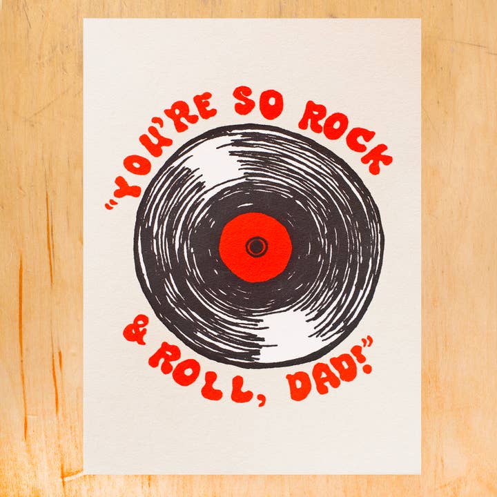 Screen Printed Father's Day Greeting Card