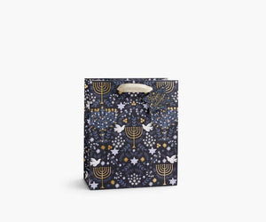 50% Off Final Sale - Laurel Menorah Hannukah Holiday Gift Bag