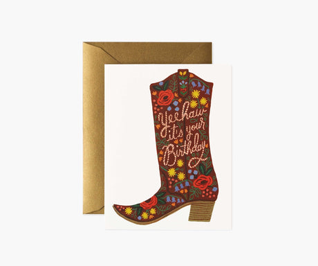 Rifle Paper Co. Birthday Boot Greeting Card