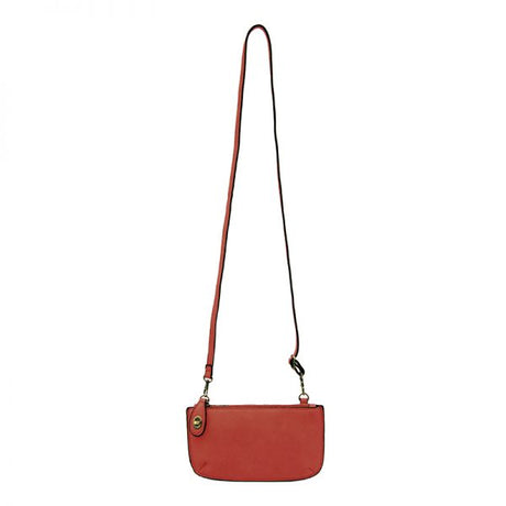 Vegan Leather Mini Crossbody Clutch - Apple Red