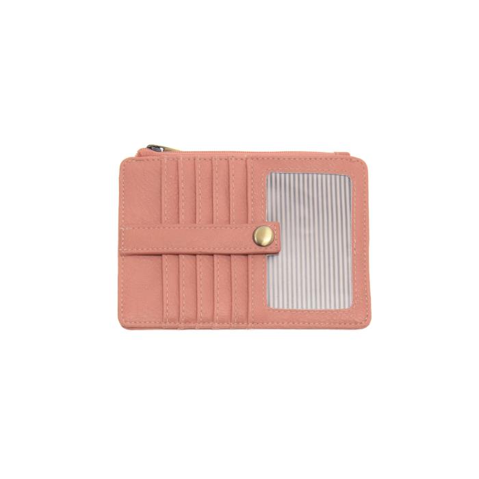 Vegan Leather Penny Mini Wallet - Pink Clay
