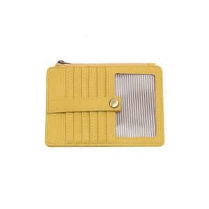 Vegan Leather Penny Mini Wallet - Laguna Yellow