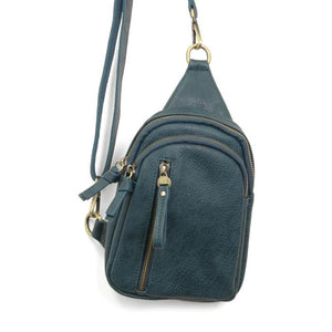 Vegan Leather Skyler Sling Bag - Dark Teal