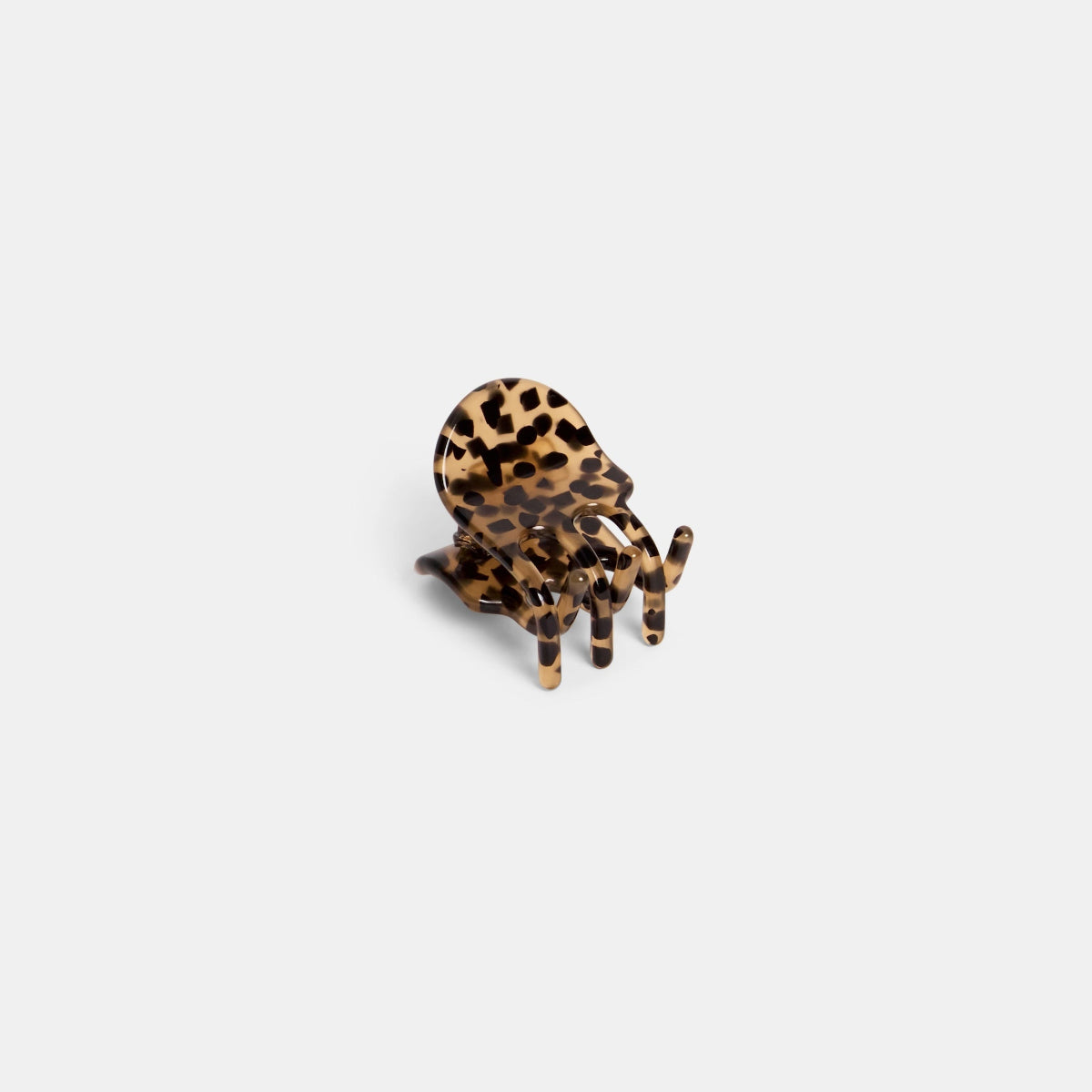 Chunks Mini Claw Clip in Cougar on a white background