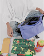Nylon Messenger Bag - Pansy Blue