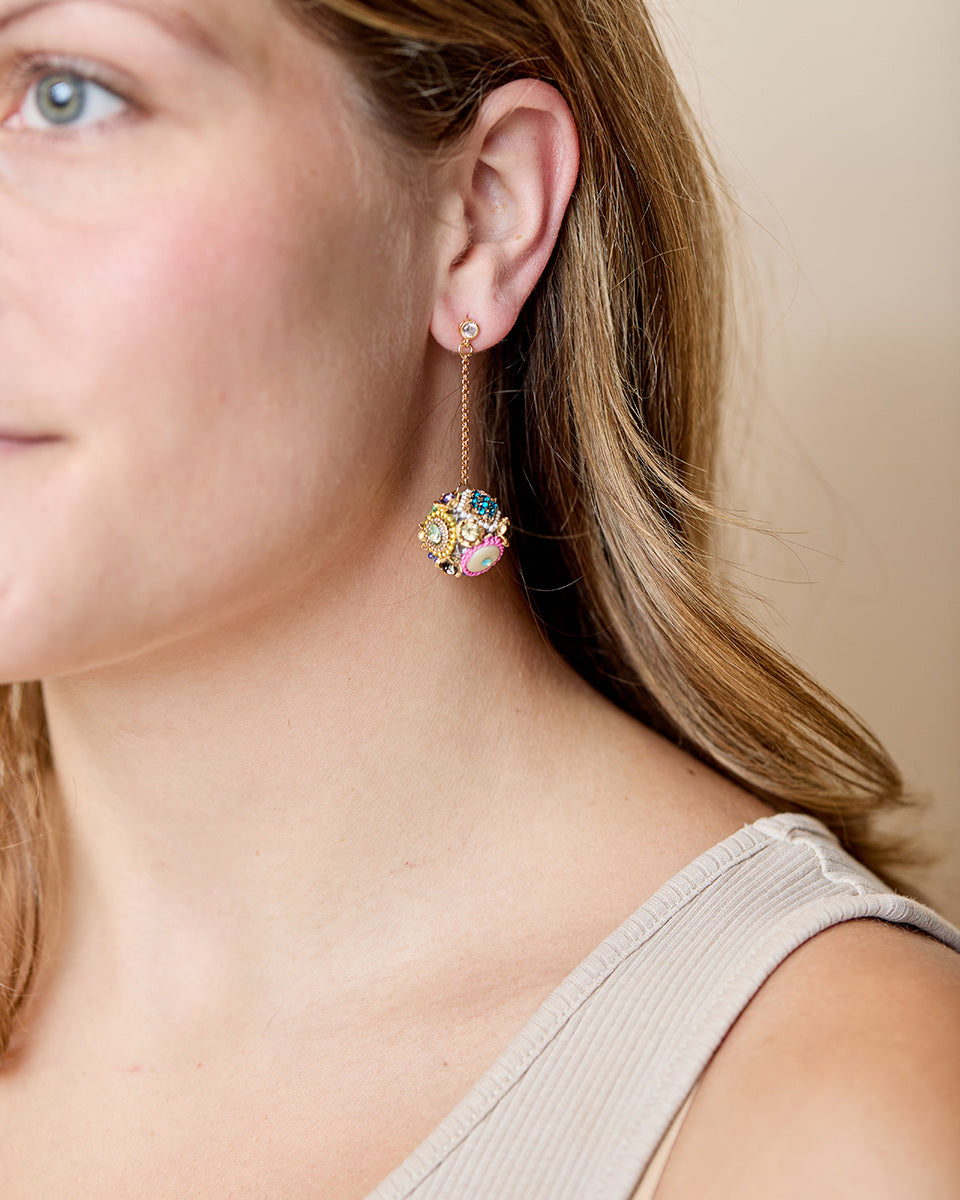 Swarovski Crystal Eclectic Ball Drop Dangle Earrings - Hello World Modern Mercantile