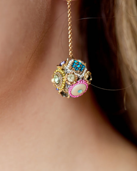 Swarovski Crystal Eclectic Ball Drop Dangle Earrings - Hello World Modern Mercantile