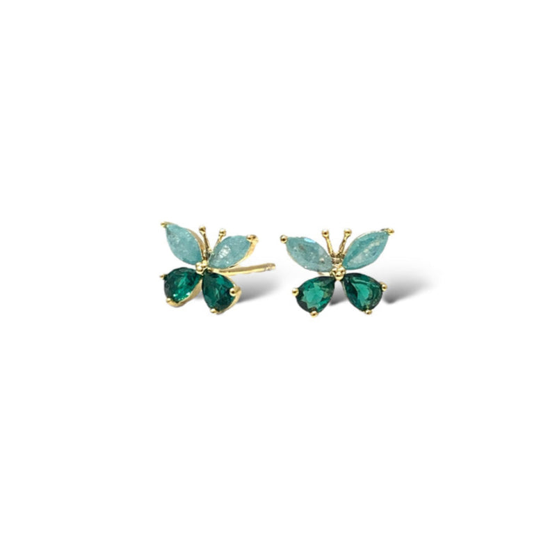 Petite CZ Butterfly Stud Earrings