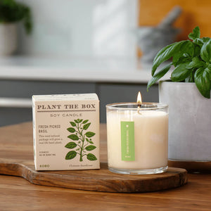 Fresh Picked Basil - Pure Soy Candle Plantable Seed-Infused Box
