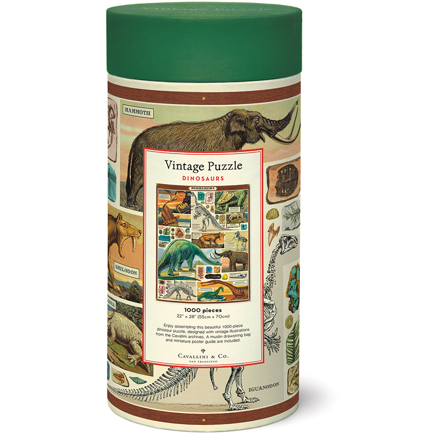 1000-Piece Vintage-Style Puzzle – Dinosaurs - Hello World Modern Mercantile