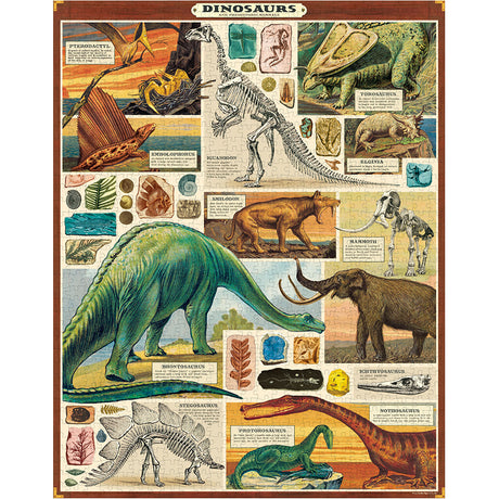 1000-Piece Vintage-Style Puzzle – Dinosaurs - Hello World Modern Mercantile
