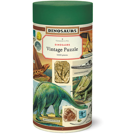 1000-Piece Vintage-Style Puzzle – Dinosaurs - Hello World Modern Mercantile