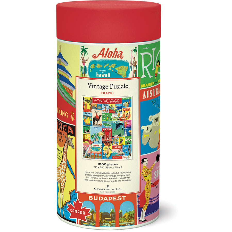 1000-Piece Vintage-Style Puzzle – Travel - Hello World Modern Mercantile