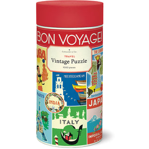 1000-Piece Vintage-Style Puzzle – Travel - Hello World Modern Mercantile