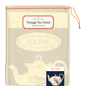 Vintage-Style Tea Towel - Tea Time - Hello World Modern Mercantile