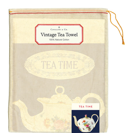 Vintage-Style Tea Towel - Tea Time - Hello World Modern Mercantile