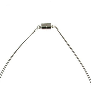 Surgical Steel Hypoallergenic Magnetic Clasp - Dark Blue Light Blue Grey Color Matte Enamel Leaf Magnetic Clasp Necklace