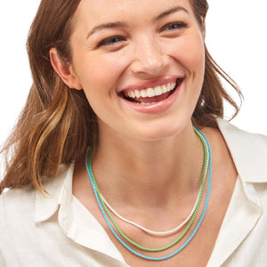 Bright Enamel Coated Chain Necklace