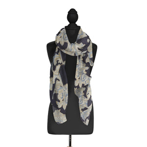 Blue Roses Scarf