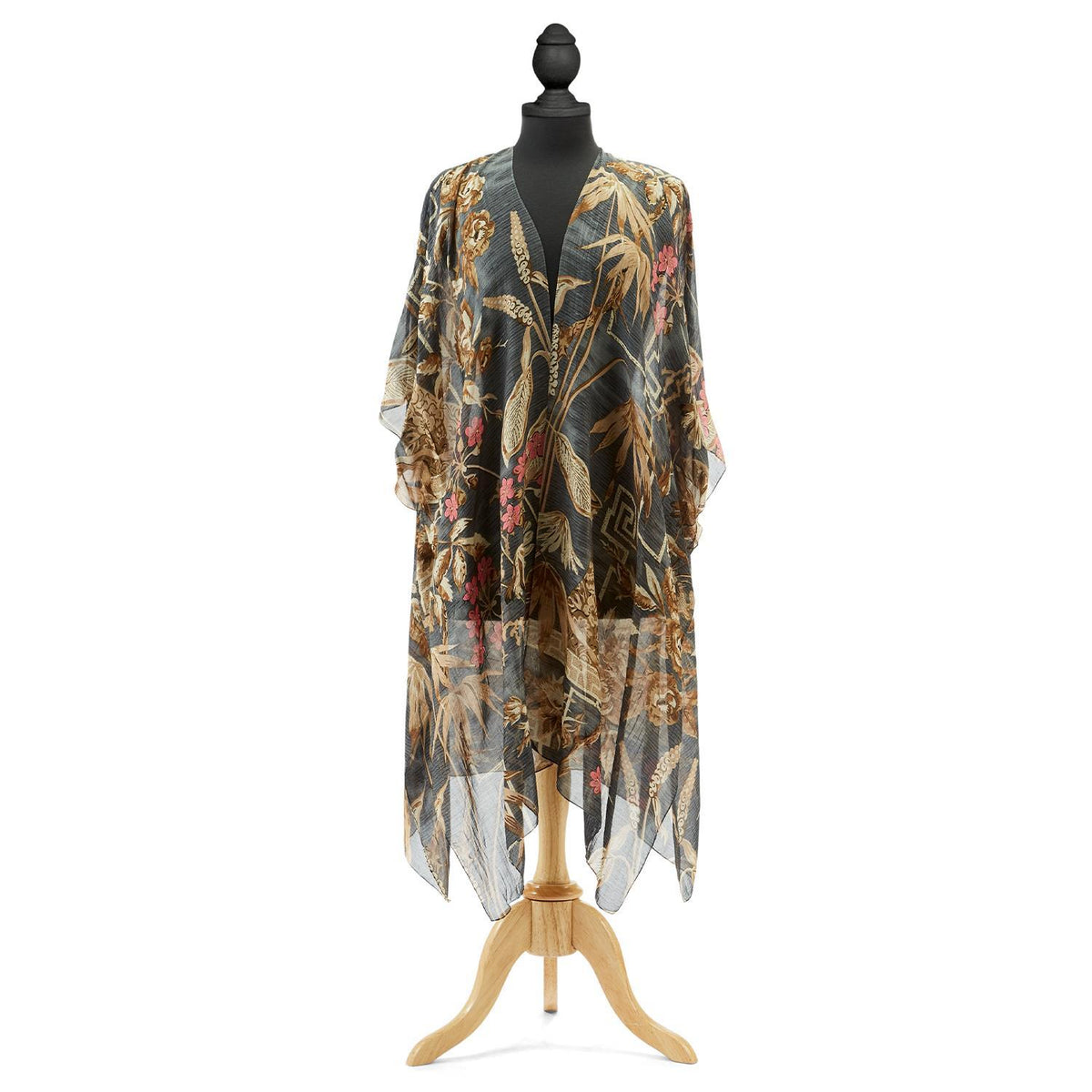 Slate Bamboo Long Kimono