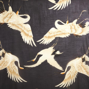 Charcoal Heron Long Kimono