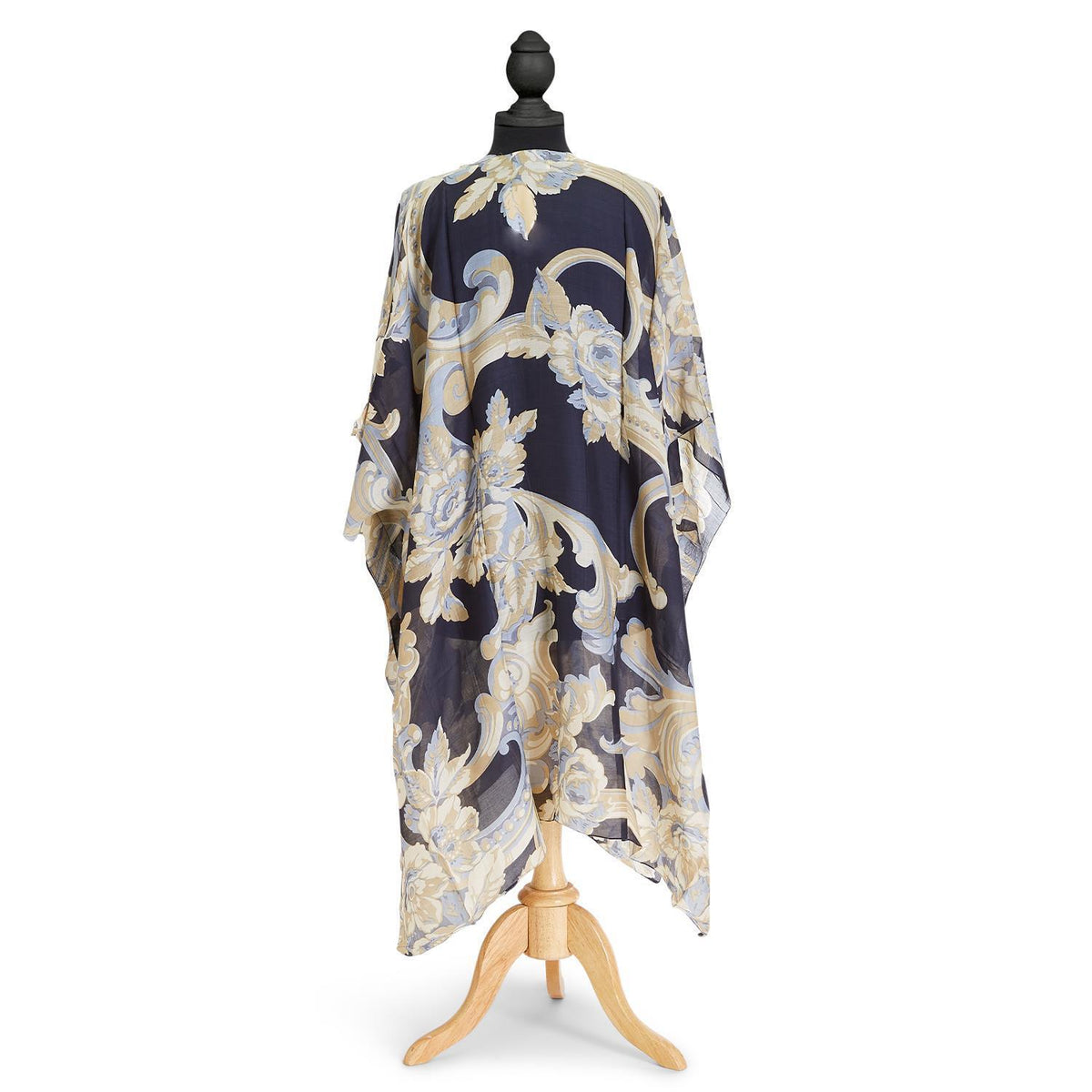Blue Roses Long Kimono