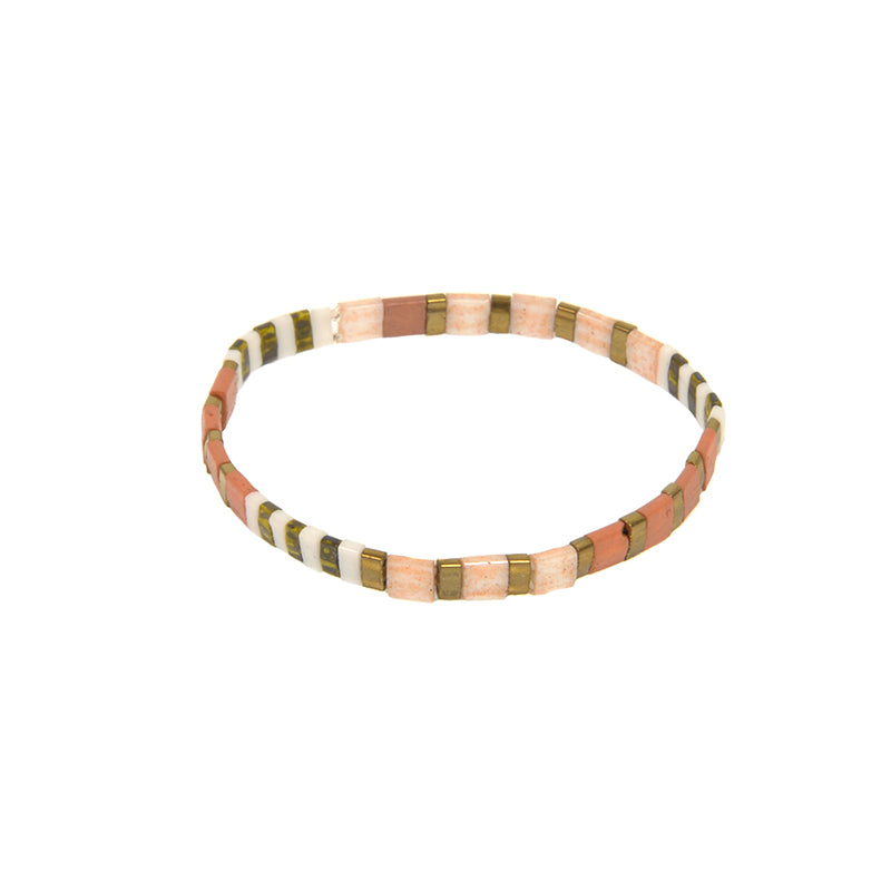 Natural & White - Miyuki Bead Bracelet