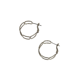Silver Open Square Hoops
