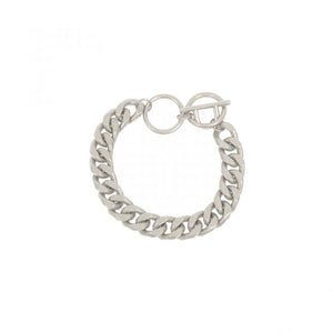 Silver - Wheat Chain Toggle Bracelet