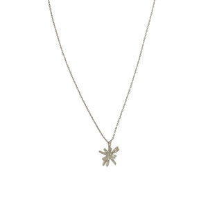 Silver Starburst Charm Necklace