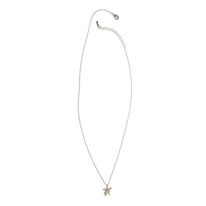 Silver Starburst Charm Necklace