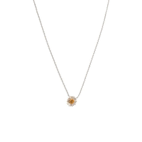 Silver Daisy Charm Necklace - Hello World Modern Mercantile