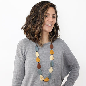 Brown Tear Drop Madison Necklace