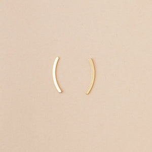 Refined Earring Collection - Comet Curve Post Earrings (Gold Vermeil)