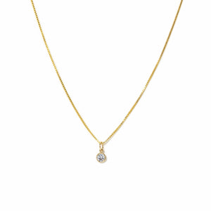 April Birthstone Gold-Filled Charm Necklace